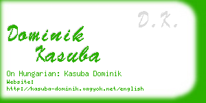 dominik kasuba business card